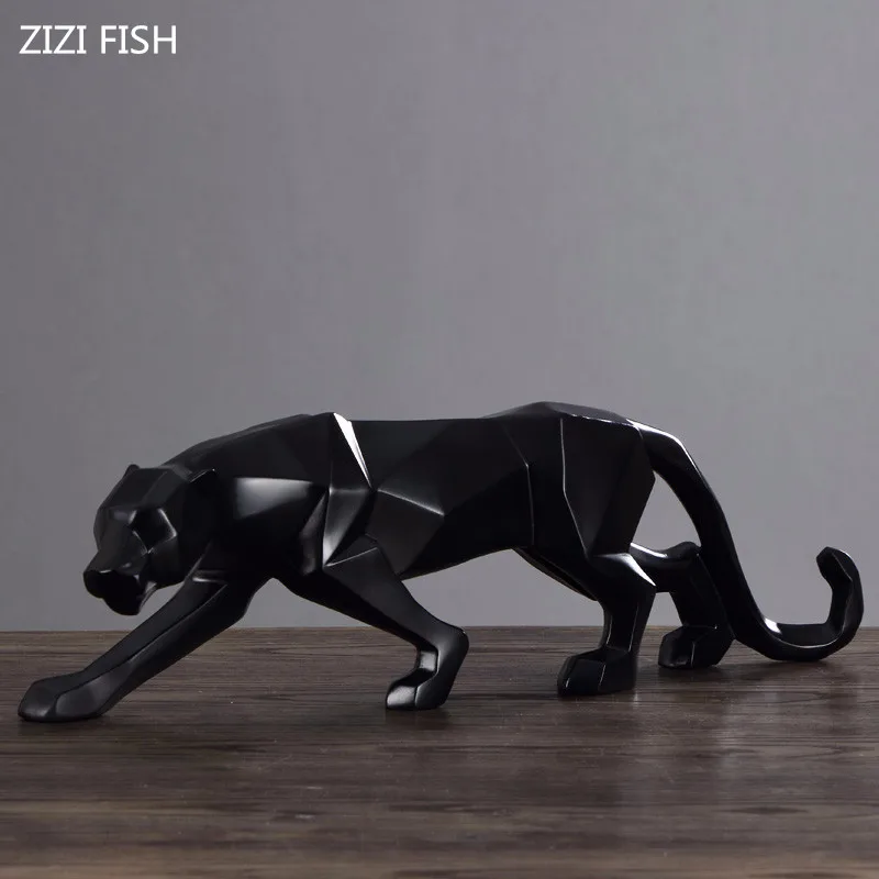 Modern Abstract Black Panther Sculpture Geometric Resin Leopard Statue Wildlife Decor Gift Craft Ornament Accessories Furnishing
Modern Abstract Black Panther Sculpture Geometric Resin Leopard Statue Wildlife Decor Gift Craft Ornament Accessories Furnishing