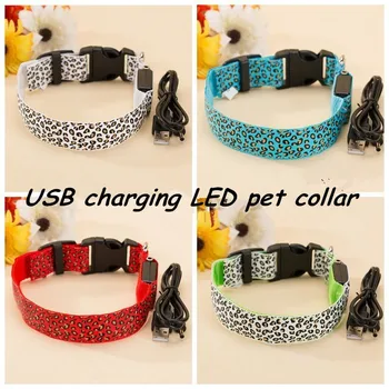 FE02 USB rechagerable Pet Dog Collar LED Nylon _ Leopard design Light-emitting collars Lighted Dog Collars free shipping
FE02 USB rechagerable Pet Dog Collar LED Nylon _ Leopard design Light-emitting collars Lighted Dog Collars free shipping