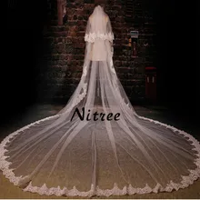 2017 3.5M Women Wedding Veils Lace Appliques Edge 3M Width Bridal Veil Two Layers Veil With Comb Vestido de noiva High Quality
2017 3.5M Women Wedding Veils Lace Appliques Edge 3M Width Bridal Veil Two Layers Veil With Comb Vestido de noiva High Quality
