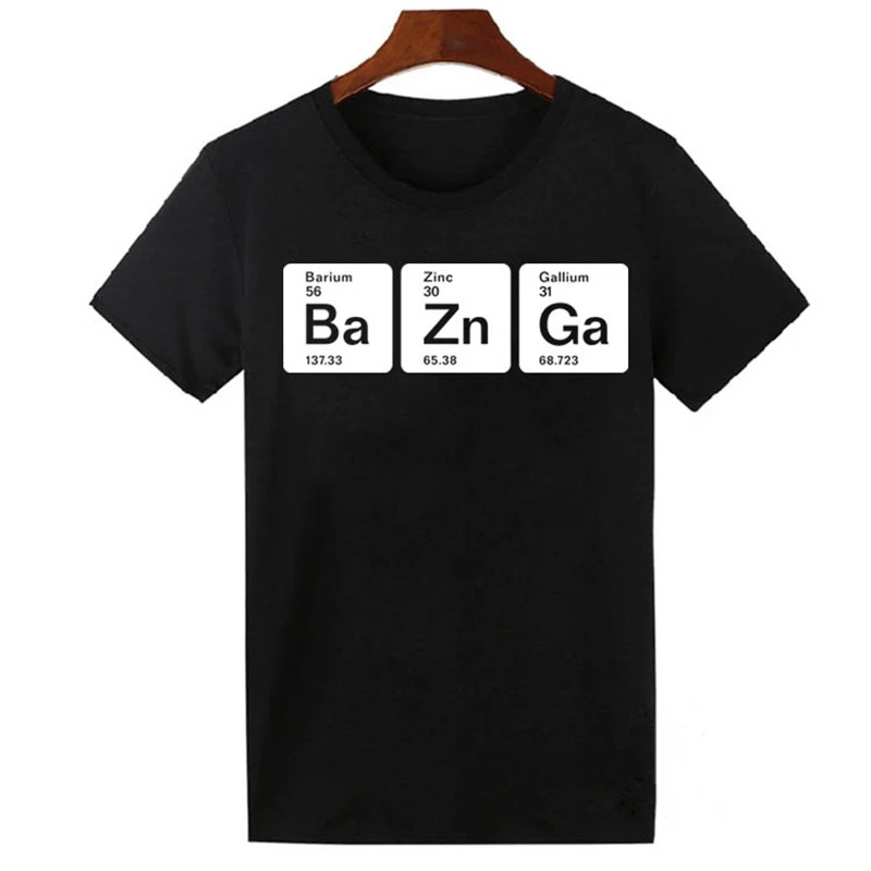 Bazinga Periodic Elements Funny Big Bang Theory T Shirt Men Women Casual Swag Hipster Tops Tee Shirts Tshirt Cotton Cool T-shirt 
Bazinga Periodic Elements Funny Big Bang Theory T Shirt Men Women Casual Swag Hipster Tops Tee Shirts Tshirt Cotton Cool T-shirt