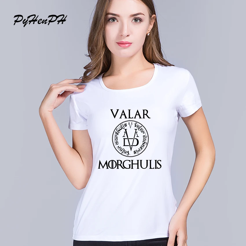 PyHenPH New Valar Morghulis Print T Shirt Women Fashion Game of Thrones T-Shirt Female High Quality Summer Hipster Tops
PyHenPH New Valar Morghulis Print T Shirt Women Fashion Game of Thrones T-Shirt Female High Quality Summer Hipster Tops