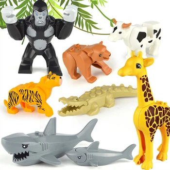 Single Sale City Zoo Dinosaur Wild Marine Animals Action Figures Compatible Classic Building Blocks Base Plate DIY Toys For Kids
Single Sale City Zoo Dinosaur Wild Marine Animals Action Figures Compatible Classic Building Blocks Base Plate DIY Toys For Kids
