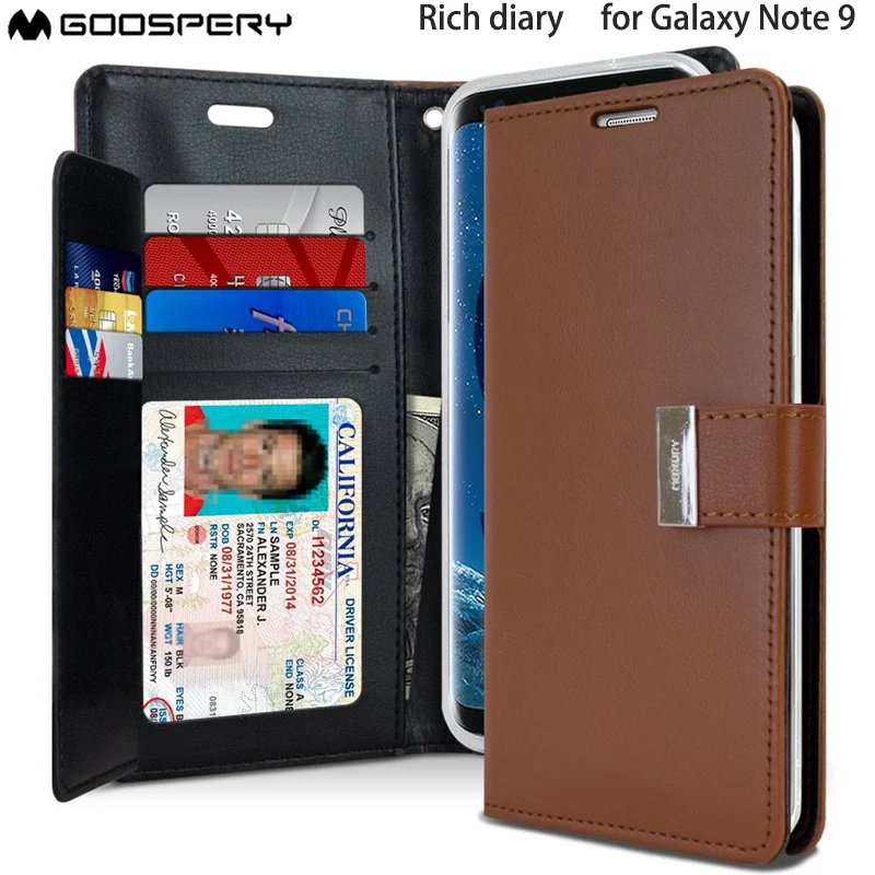 Original Mercury Goospery Rich Diary Wallet Leather Card Slots Cover Case for Samsung Galaxy Note 9 NOTE 10 note 10 plus
Original Mercury Goospery Rich Diary Wallet Leather Card Slots Cover Case for Samsung Galaxy Note 9 NOTE 10 note 10 plus