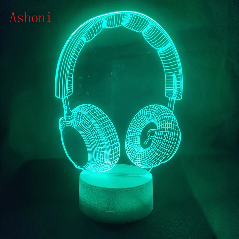 Best Gift 3D DJ Headphone Illusion Light Studio Music Monitor Headset Coloful hifi music Earphone LED Lamp In Bedroom Decoration
Best Gift 3D DJ Headphone Illusion Light Studio Music Monitor Headset Coloful hifi music Earphone LED Lamp In Bedroom Decoration