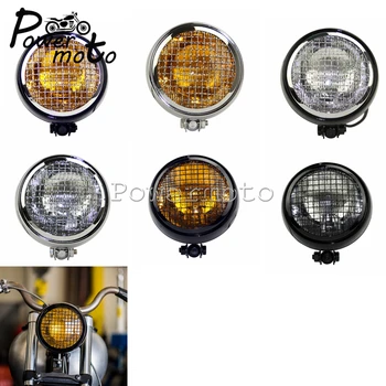 Motorcycle 5.75" Retro Headlight Mesh Grill Clear/Amber Lens Headlamp For Harley Cafe Racer Bobber Chopper Custom
Motorcycle 5.75" Retro Headlight Mesh Grill Clear/Amber Lens Headlamp For Harley Cafe Racer Bobber Chopper Custom