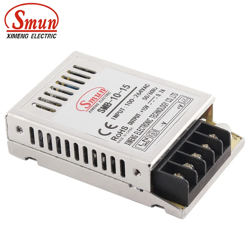 SMUN S-10-15 LED Driver 10W 15V 0.7A DC Single Output AC Input Thin Switching Power Supply
SMUN S-10-15 LED Driver 10W 15V 0.7A DC Single Output AC Input Thin Switching Power Supply