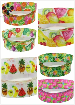 5/8"16mm Summer Series Pineapple Watermelon Fruit Patterns Printed Fold Over Elastic Ribbon DIY Gift Packing Wrap 50Yards/Roll
5/8"16mm Summer Series Pineapple Watermelon Fruit Patterns Printed Fold Over Elastic Ribbon DIY Gift Packing Wrap 50Yards/Roll