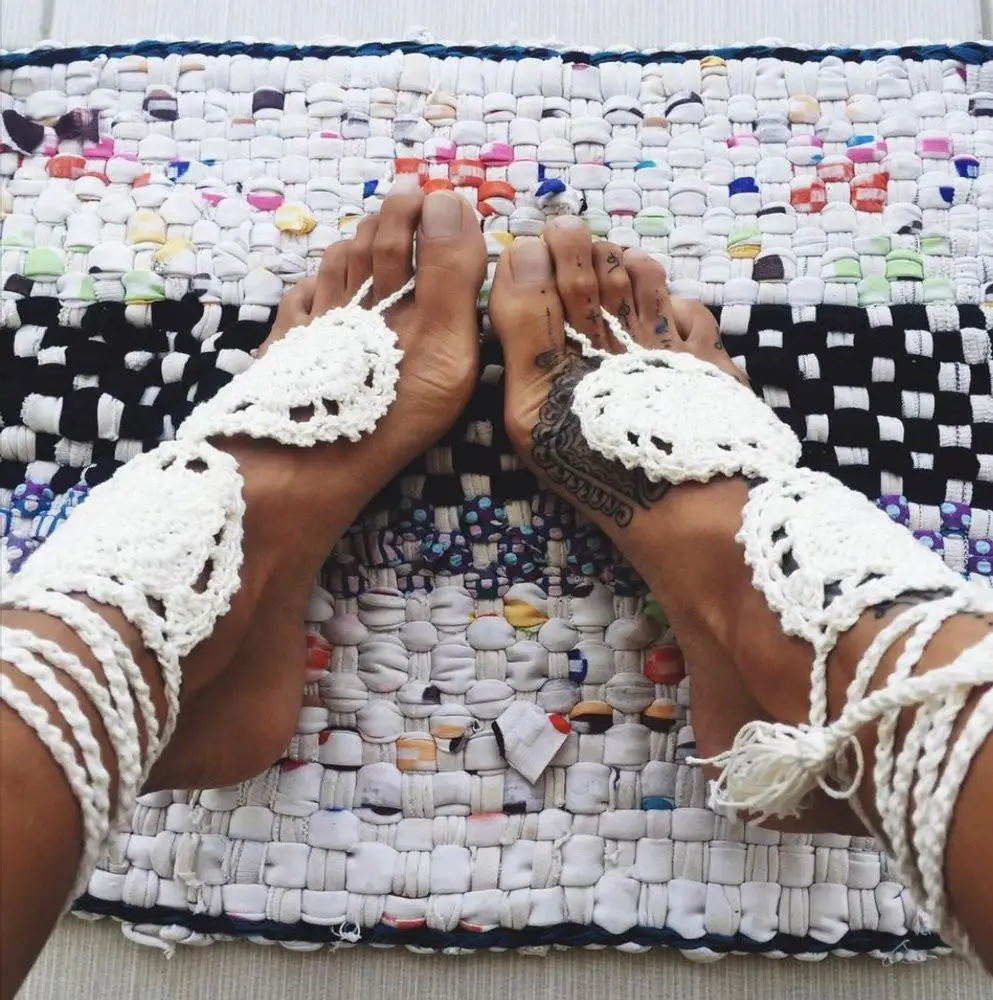 2pcs Anklet Crochet Barefoot Sandals Women Handmade Wedding Knitted Rope Yoga Dancing Wear Foot Ankle Chain
2pcs Anklet Crochet Barefoot Sandals Women Handmade Wedding Knitted Rope Yoga Dancing Wear Foot Ankle Chain