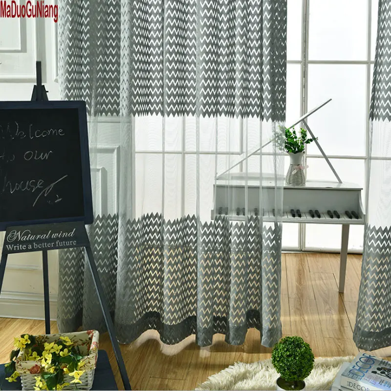 Elegant Grey White Polyester Cloth Modern Simple Striped Bedroom Sheer Window Curtains for Living Room Tulle Curtain
Elegant Grey White Polyester Cloth Modern Simple Striped Bedroom Sheer Window Curtains for Living Room Tulle Curtain