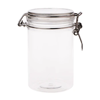 New Glass Food Storage Jar With Air Tight Sealed Metal Clamp Lid Tall Kitchen Cruet Nov20
New Glass Food Storage Jar With Air Tight Sealed Metal Clamp Lid Tall Kitchen Cruet Nov20