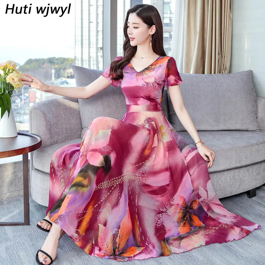 Elegant Women Bodycon Party Vestidos 2019 Plus Size Floral Chiffon Boho Midi Dresses Summer Vintage Beach Vacation Maxi Sundress
Elegant Women Bodycon Party Vestidos 2019 Plus Size Floral Chiffon Boho Midi Dresses Summer Vintage Beach Vacation Maxi Sundress