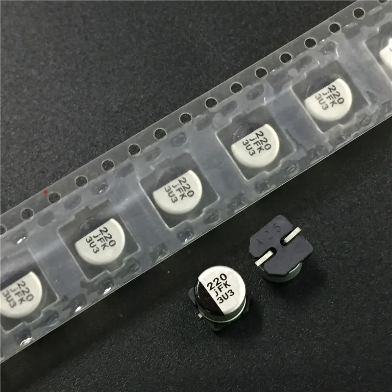 10 шт. 220 мкФ 6 3 В FK серии 3x5 8 мм низкий ESR 6.3V220uF чип Типа SMD алюминиевый