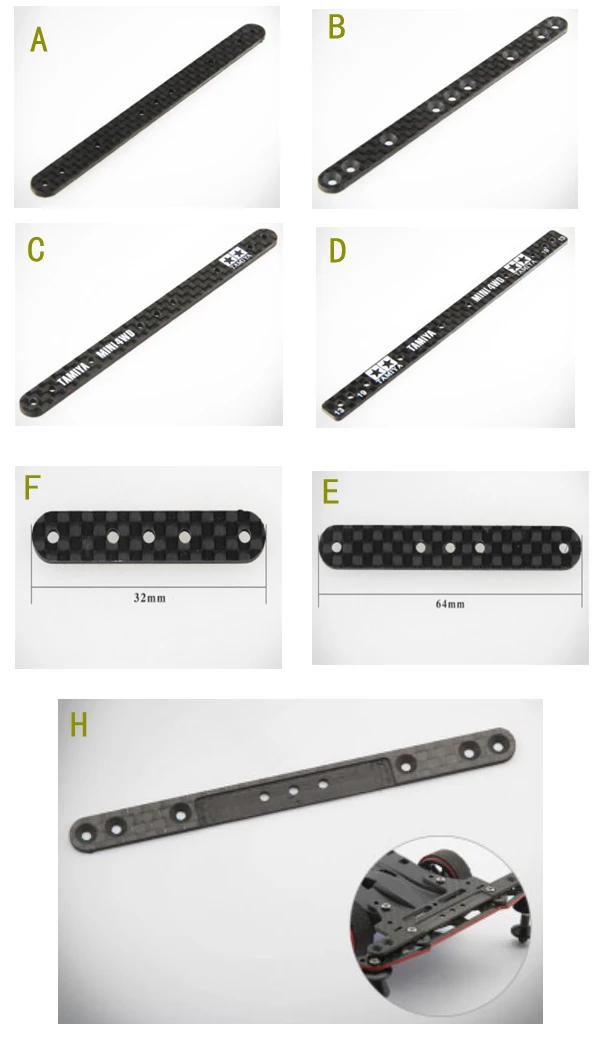 RC-MINI-4WD-carbon-fibre-Reinforcing-Plate-Strengthening-carbon-fiber-beam-Self-made-Tamiya-Parts (4)