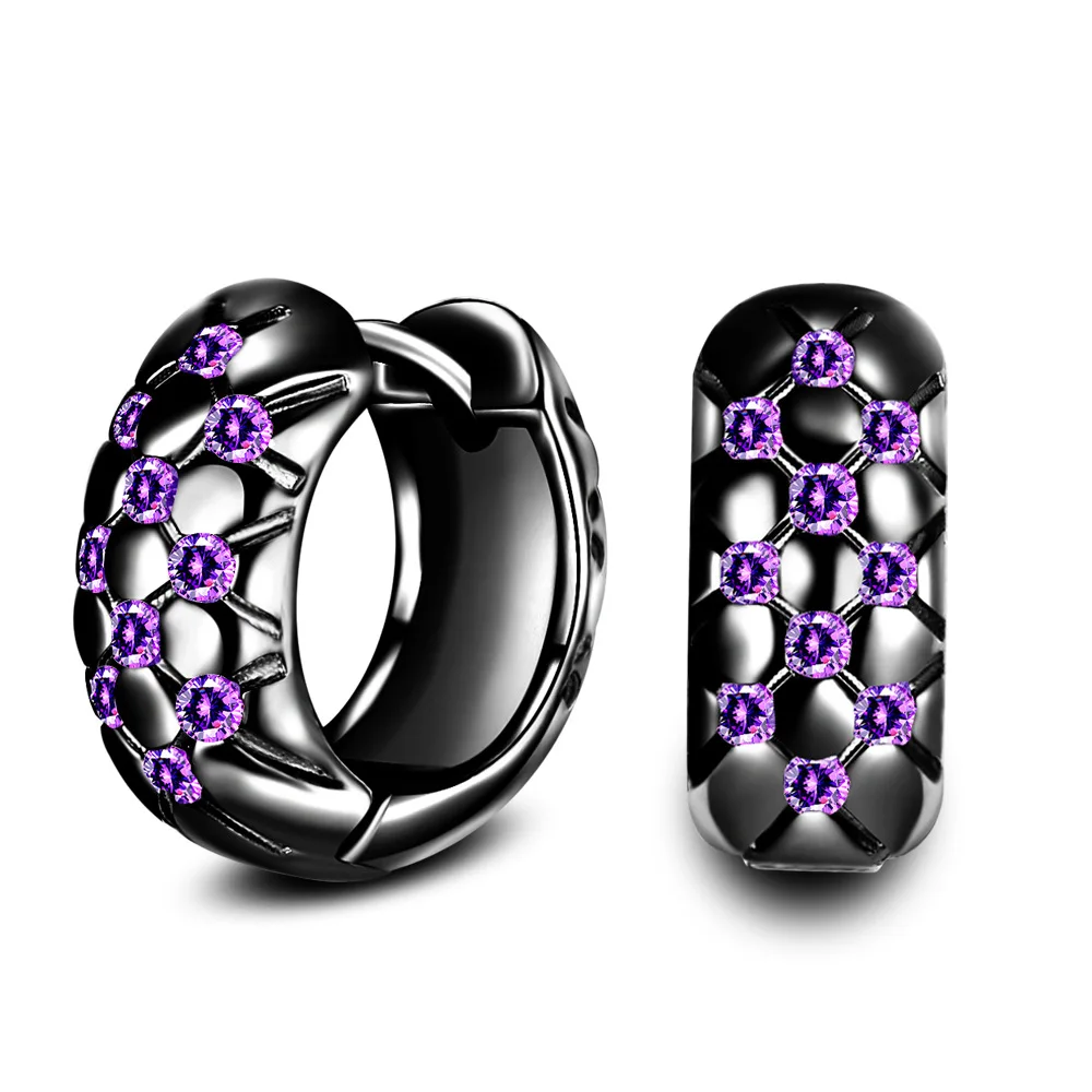 Seanlov Purple CZ Crystal Wedding Hoop Earrings For Women Black Gold &Silver Color Filled Jewelry Party Engagement Hoop Earring
Seanlov Purple CZ Crystal Wedding Hoop Earrings For Women Black Gold &Silver Color Filled Jewelry Party Engagement Hoop Earring