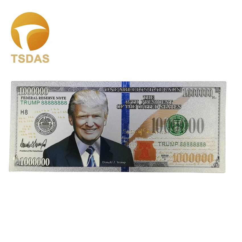 10pcs/lot USA 1 Million Dollars Silver Banknotes Colorful Souvenirs Golden Bank Notes
10pcs/lot USA 1 Million Dollars Silver Banknotes Colorful Souvenirs Golden Bank Notes