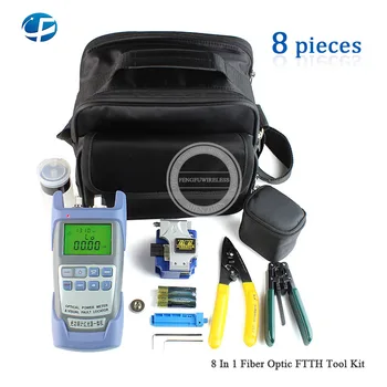 New 8 In 1 Fiber Optic FTTH Tool Kit with SKL-8A Cleaver and Wire stripper 2IN1 Optical Power Meter Visual Fault Locator 10km
New 8 In 1 Fiber Optic FTTH Tool Kit with SKL-8A Cleaver and Wire stripper 2IN1 Optical Power Meter Visual Fault Locator 10km