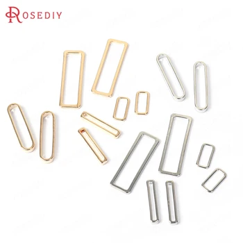 10PCS 1.2/2/2.5/3CM Gold Color Plated Brass Rounded Rectangle Connect Charms Diy Jewelry Findings Accessories
10PCS 1.2/2/2.5/3CM Gold Color Plated Brass Rounded Rectangle Connect Charms Diy Jewelry Findings Accessories