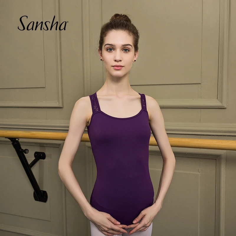 Sansha Women's Tank Leotards Lace Back Panel Wide Back Aperture Sleeveless Ballet Dancewear Fitness Gymnastics Leotard KH2572M
Sansha Women's Tank Leotards Lace Back Panel Wide Back Aperture Sleeveless Ballet Dancewear Fitness Gymnastics Leotard KH2572M
