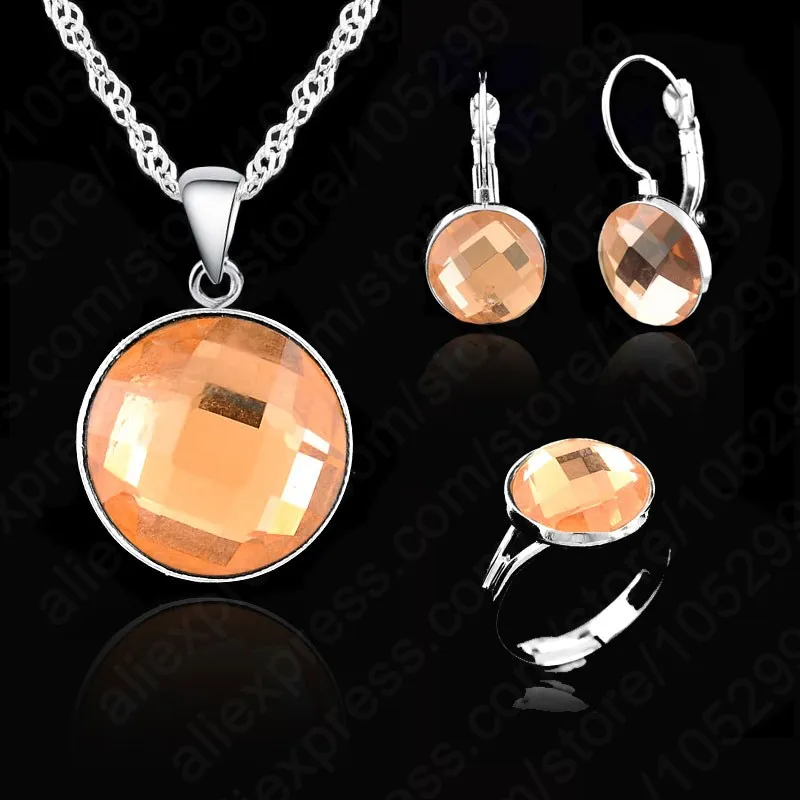 Elegant AAA Crystal Wedding Engagement Gift SetWith White Gold Color Necklace Earring Ring Jewelry 6 Colors 
Elegant AAA Crystal Wedding Engagement Gift SetWith White Gold Color Necklace Earring Ring Jewelry 6 Colors