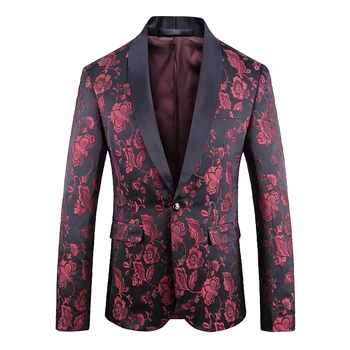 2019 New Fashion Blazer Men Floral Embroidery Fancy Suit Jackets Male Slim Fit Dress Suits Coat Singer Wedding Brand Clothing
2019 New Fashion Blazer Men Floral Embroidery Fancy Suit Jackets Male Slim Fit Dress Suits Coat Singer Wedding Brand Clothing