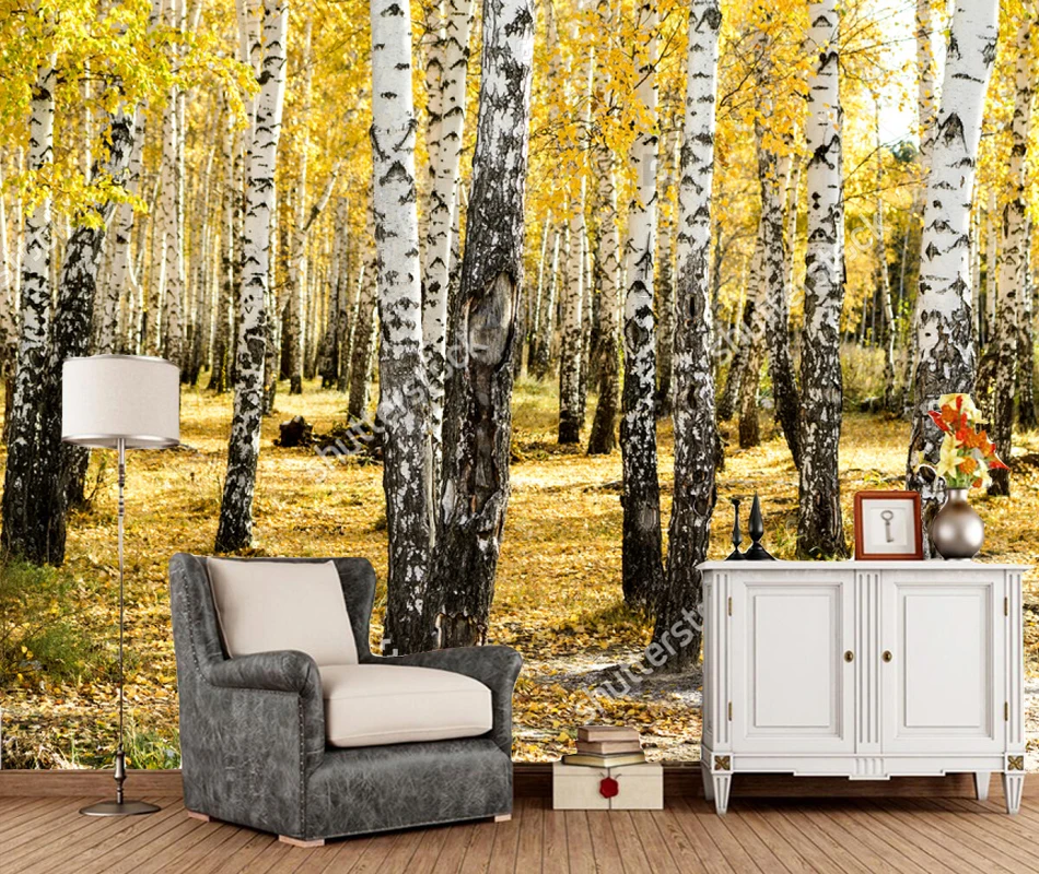 Natural landscape wallpaper,yellow birch forest Wall Mural for restaurant meeting room sofa background wallpaper papel de parede
Natural landscape wallpaper,yellow birch forest Wall Mural for restaurant meeting room sofa background wallpaper papel de parede