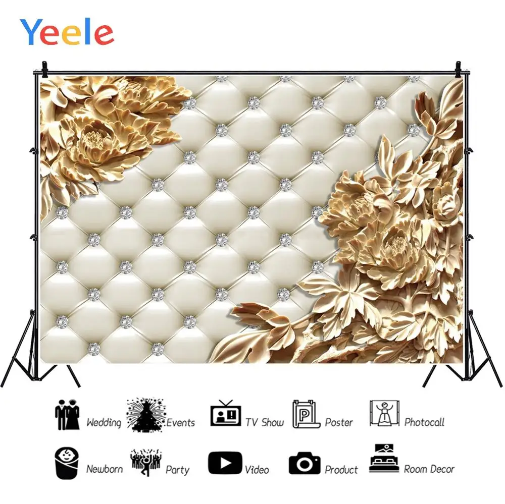 Yeele Leather Bed Headboard Diamond Gold Lace Portrait Photography Backdrop Customized Photographic Backgrounds For Photo Studio
Yeele Leather Bed Headboard Diamond Gold Lace Portrait Photography Backdrop Customized Photographic Backgrounds For Photo Studio