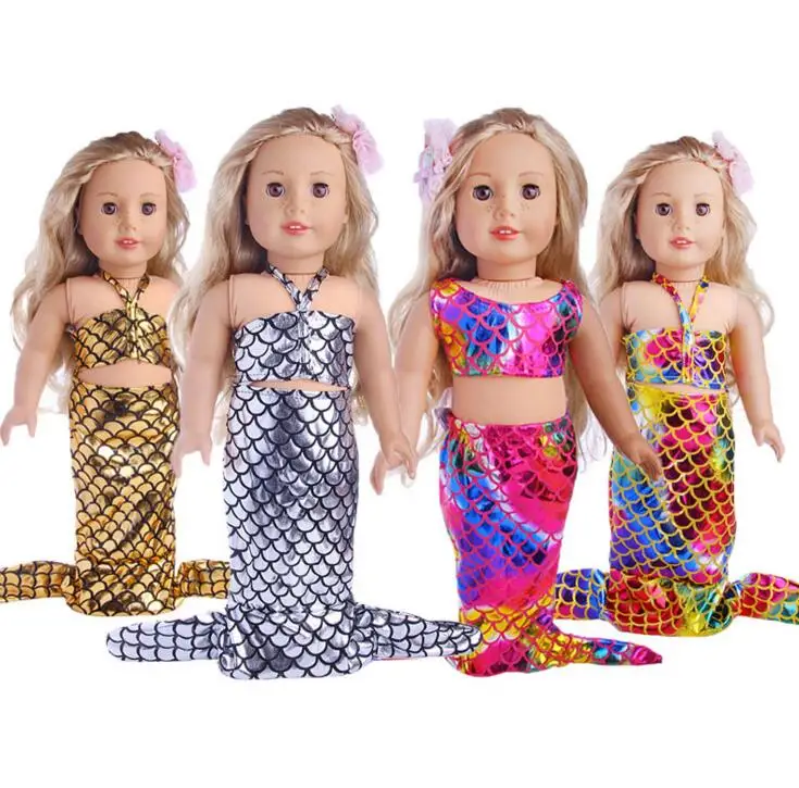 Mermaid Outfit Swimsuit Fits 18/" Inch Girl Doll Clothes American New In Package
