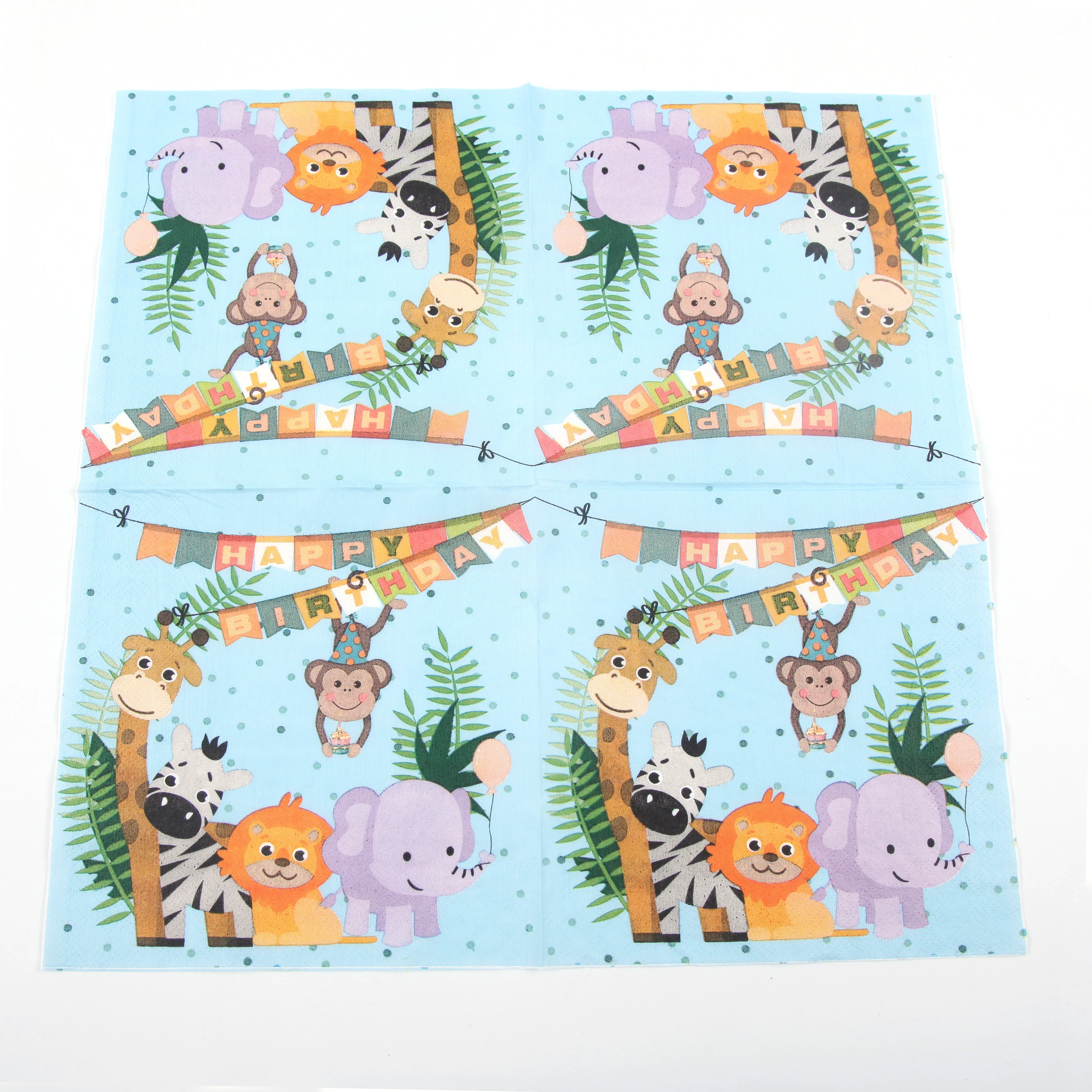 20Pcs/Lot Jungle Animal Birthday Party Decorations Decoupage Paper Napkins Disposable Tableware Birthday Party Decoration Set
20Pcs/Lot Jungle Animal Birthday Party Decorations Decoupage Paper Napkins Disposable Tableware Birthday Party Decoration Set