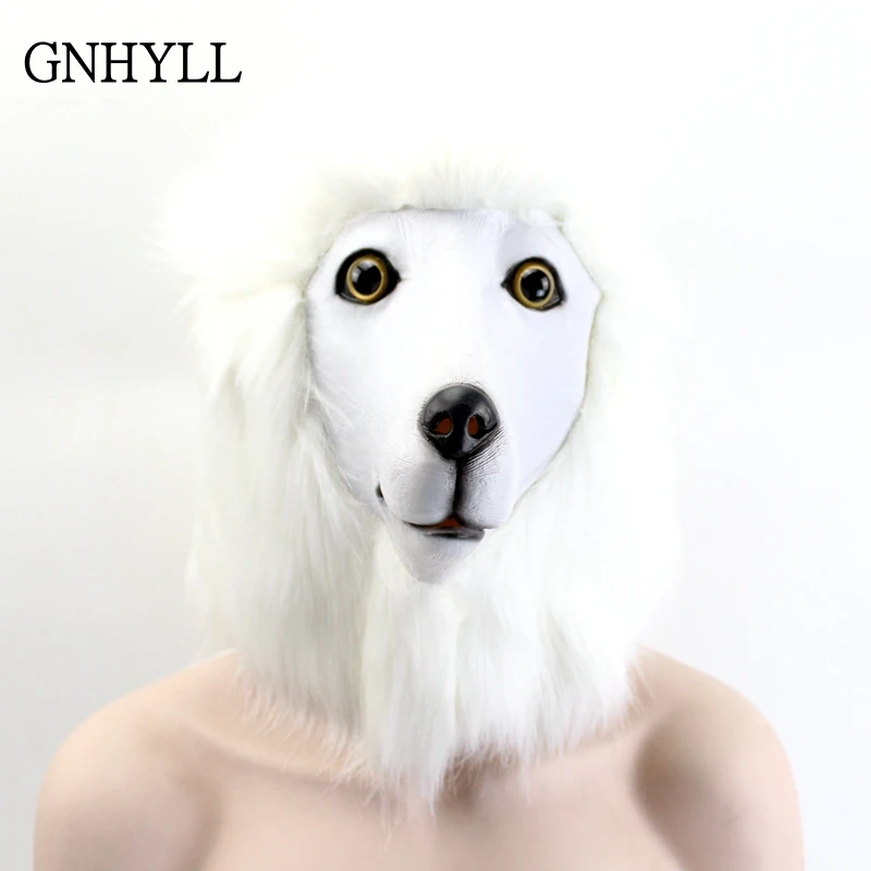 GNHYLL Samoye white Poodle Head dog Mask Adult Realistic Animal Latex Mask Halloween Cosplay Props Party Masks
GNHYLL Samoye white Poodle Head dog Mask Adult Realistic Animal Latex Mask Halloween Cosplay Props Party Masks