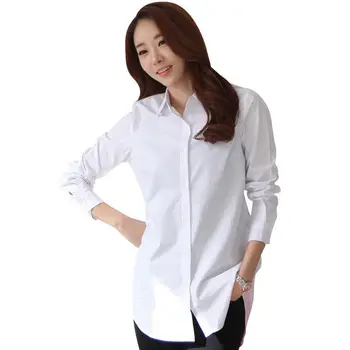 Fashion Women Long Sleeve Shirt Casual Cotton White Blouse Loose Tops Loose Turn-down Collar Office Lady Shirt
Fashion Women Long Sleeve Shirt Casual Cotton White Blouse Loose Tops Loose Turn-down Collar Office Lady Shirt