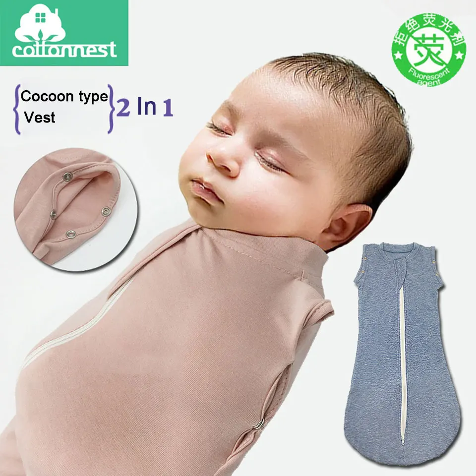 

68cm Cotton Baby Sleeping Bag Envelope For Newborns Swaddle Soft Fabric Blanket Newborns Cocoon Wrap Sleepsack Baby Bedding