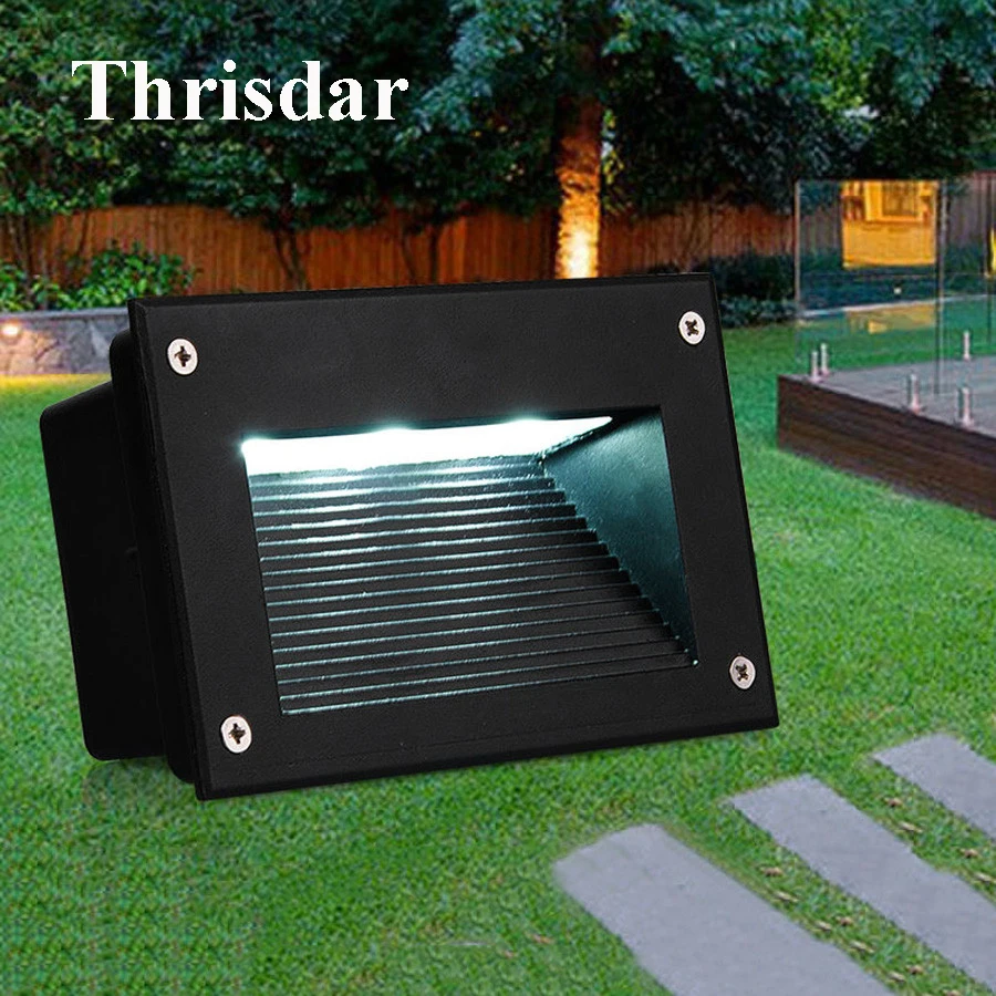 Thrisdar 3W 5W Outdoor LED Step Light Waterproof Recessed Stair Wall Corner Lamp Pathway Lobby Villa Hotel Stairway Night Light
Thrisdar 3W 5W Outdoor LED Step Light Waterproof Recessed Stair Wall Corner Lamp Pathway Lobby Villa Hotel Stairway Night Light