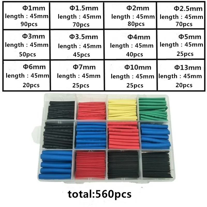 Heat shrinkable tube boxed DIY Electrical tape insulation shrink sleeve Environmentally insulation heat shrinkable tube
Heat shrinkable tube boxed DIY Electrical tape insulation shrink sleeve Environmentally insulation heat shrinkable tube