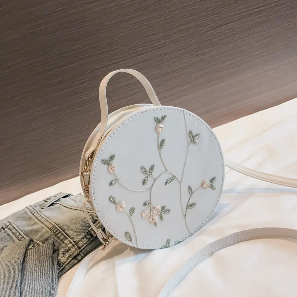 Fashion Women Embroidery Crossbody Bags Round Tote Handbags Shoulder Bag Floral leather Shoulder Bag Hottest#30
Fashion Women Embroidery Crossbody Bags Round Tote Handbags Shoulder Bag Floral leather Shoulder Bag Hottest#30