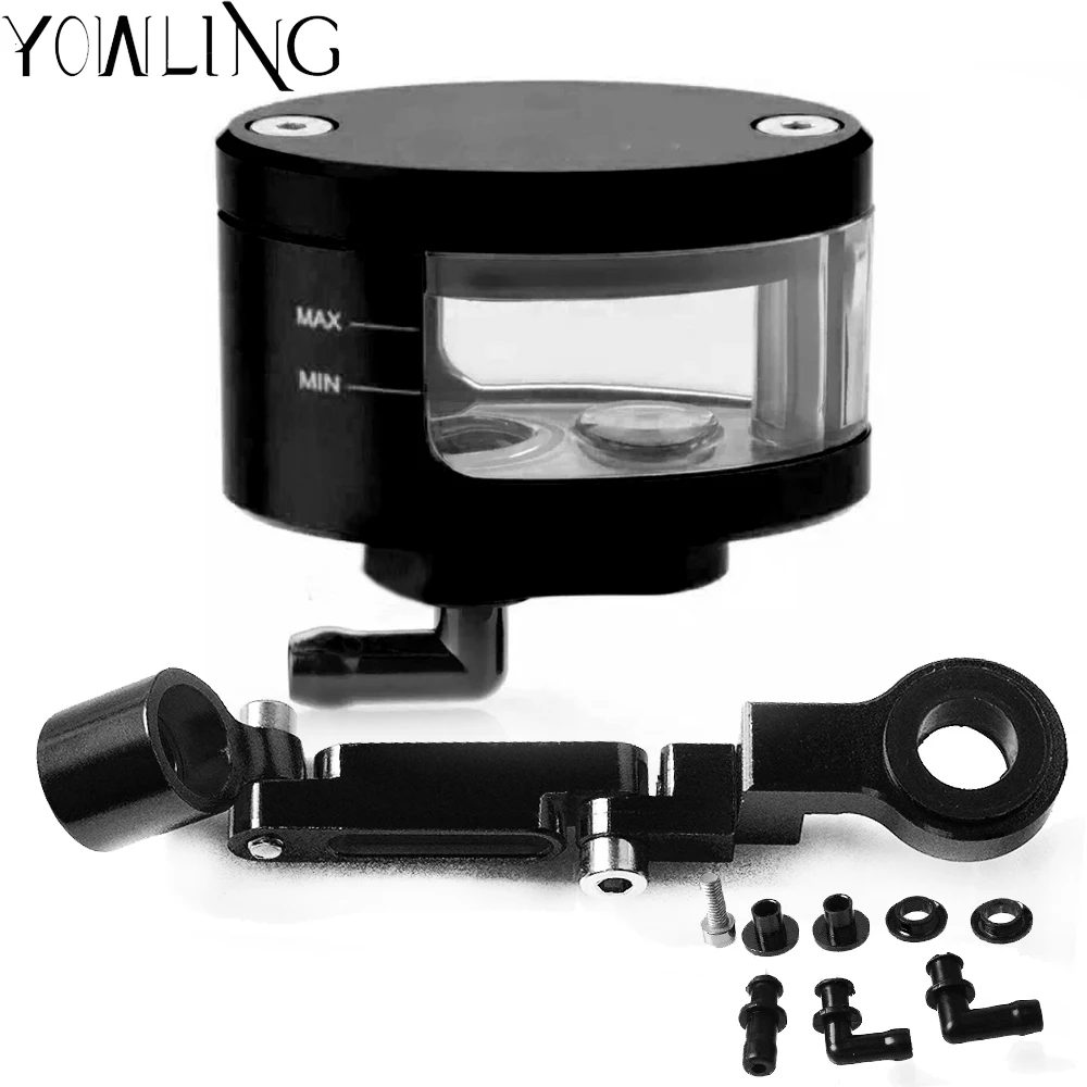 Universal Motorcycle Brake Fluid Reservoir Oil Tank with mounting kit For Yamaha XJ6/DIVERSION XJR 1300/Racer XSR 700 900/ABS
Universal Motorcycle Brake Fluid Reservoir Oil Tank with mounting kit For Yamaha XJ6/DIVERSION XJR 1300/Racer XSR 700 900/ABS