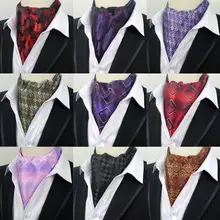 LJ10-12 10C Pabrik Geometris Pria Sutra Dasi Ascot Tie Self Diikat Jacquard Tenun Dasi Pria Pernikahan Pesta Dasi Hadiah(China)