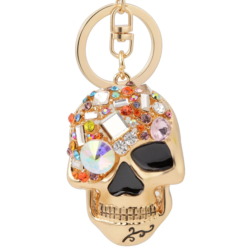 Fashion Punk Multicolour Rhinestone Skull Keychain Crystal Skeleton Head Key Chain Llavero Keyring Chaveiro Bag Charm Pendant
Fashion Punk Multicolour Rhinestone Skull Keychain Crystal Skeleton Head Key Chain Llavero Keyring Chaveiro Bag Charm Pendant