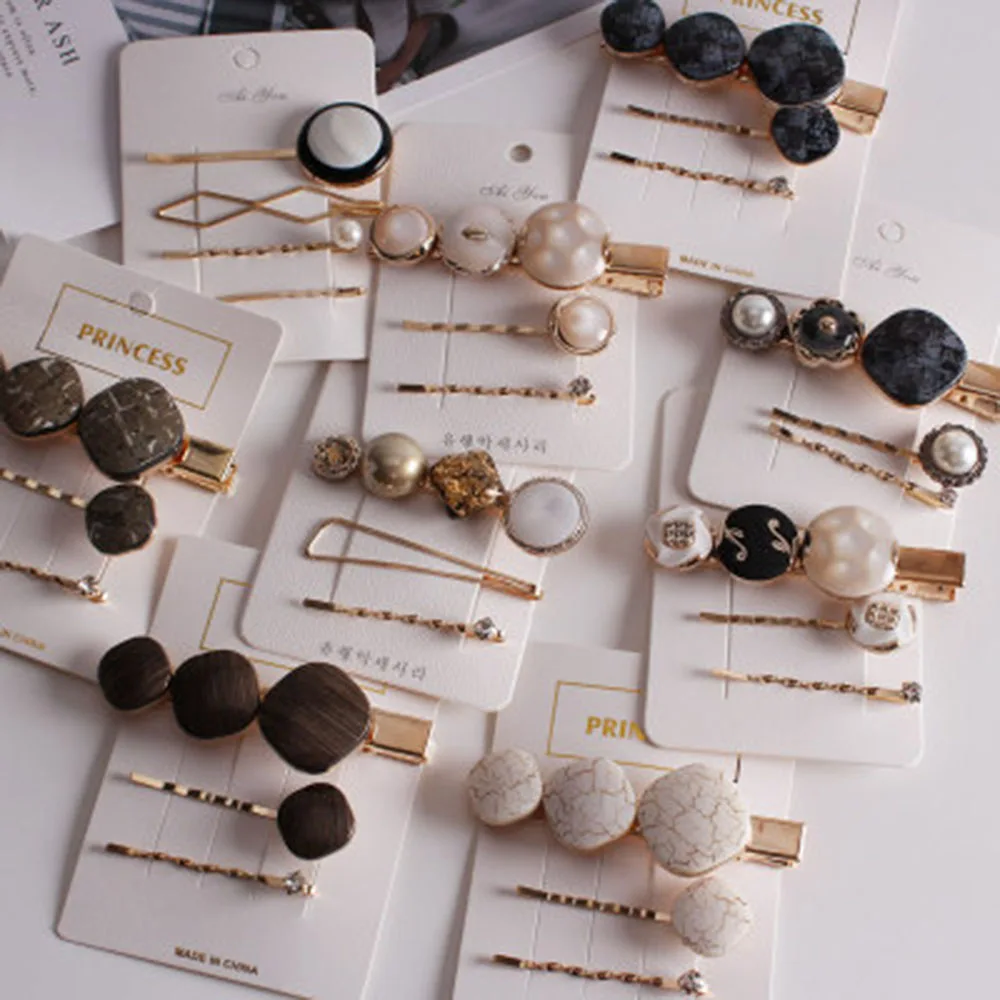 3PCS/Set Vintage Fashion Korean Women Imitiation Pearl Hair Clip Button Hairband Barrette Hairpin Accessories New
3PCS/Set Vintage Fashion Korean Women Imitiation Pearl Hair Clip Button Hairband Barrette Hairpin Accessories New