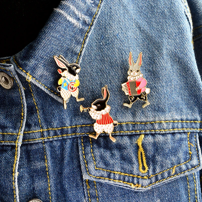 3pcs/set Cute Rabbit Instrument Accordion Trumpet Banjo Bunny Pins Brooch set Icon Bag Denim jacket Pin Badge Animal Jewelry
3pcs/set Cute Rabbit Instrument Accordion Trumpet Banjo Bunny Pins Brooch set Icon Bag Denim jacket Pin Badge Animal Jewelry