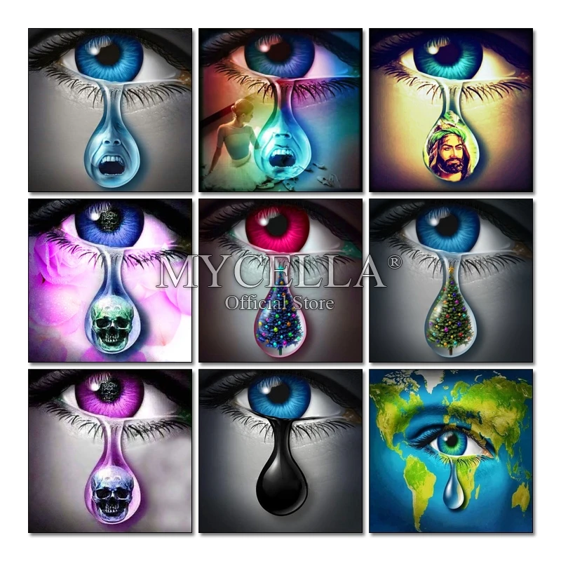 5D DIY Diamond Painting Cross Stitch Eyes Tear Diamond Embroidery Square Diamond Mosaic Decoration Big Eyes Kit Home Decor
5D DIY Diamond Painting Cross Stitch Eyes Tear Diamond Embroidery Square Diamond Mosaic Decoration Big Eyes Kit Home Decor