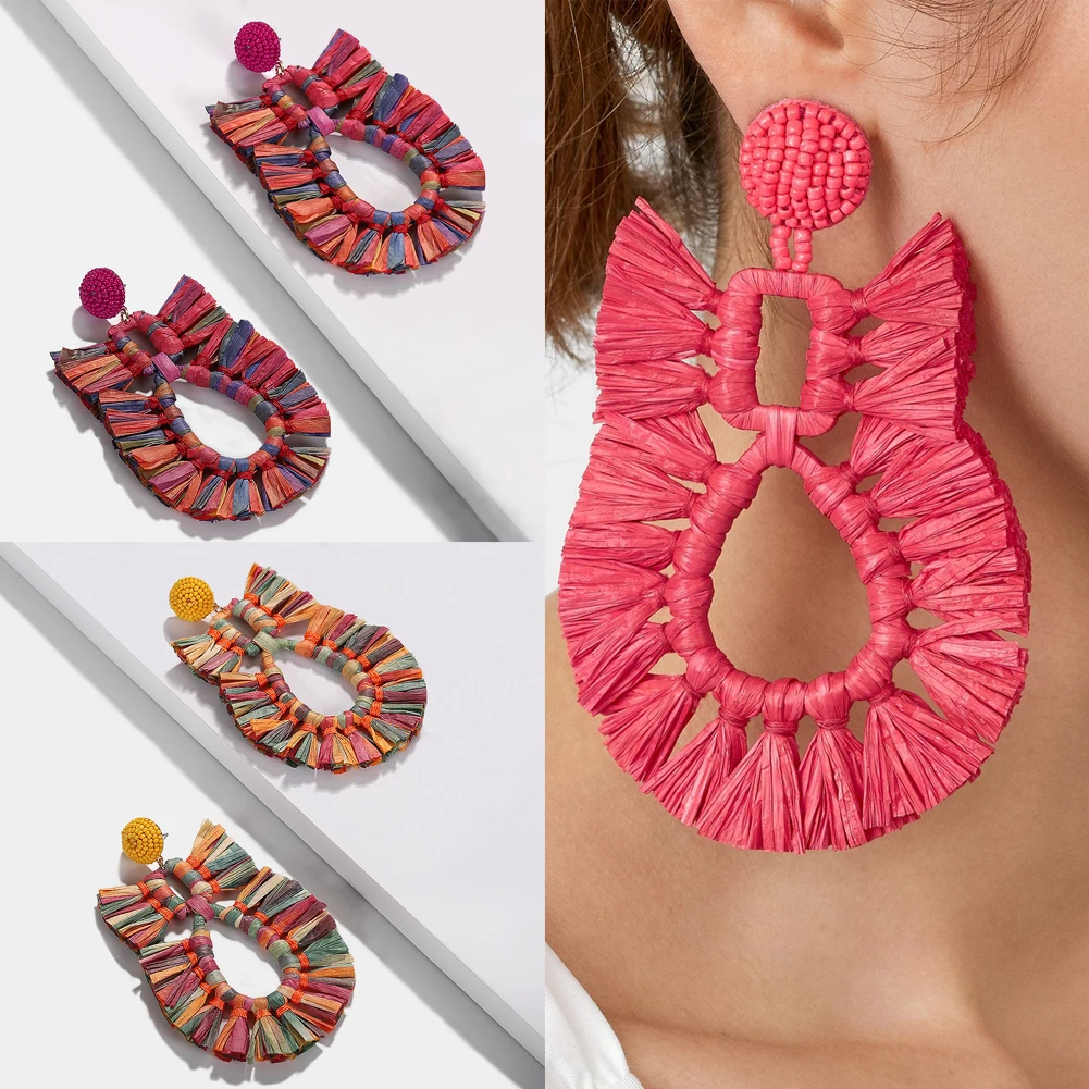 Vedawas Colorful Raffia Drop Dangle Earrings for Women Jewelry ACCESSORIES Handmade Oorbellen Pendientes Wholesale xg3016
Vedawas Colorful Raffia Drop Dangle Earrings for Women Jewelry ACCESSORIES Handmade Oorbellen Pendientes Wholesale xg3016