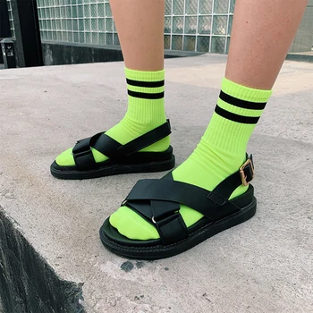 Funny Cute Japanese High School Girls Cotton Fluorescence Striped Crew Socks Colorful Women Sox Harajuku Designer Yellow White
Funny Cute Japanese High School Girls Cotton Fluorescence Striped Crew Socks Colorful Women Sox Harajuku Designer Yellow White