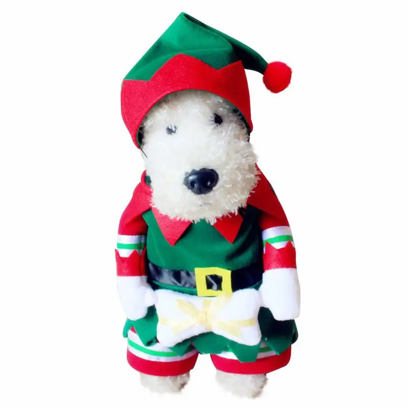 Dog Sets Pets Turned Into Funny Costumes Standing With Christmas Elf Prince Decoration Clothes Suit Funny Outfit Standing
Dog Sets Pets Turned Into Funny Costumes Standing With Christmas Elf Prince Decoration Clothes Suit Funny Outfit Standing