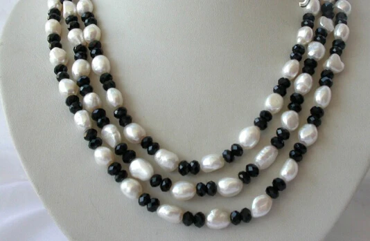 huij 004584 3rows 10mm baroque white freshwater cultured pearl black agate necklace
huij 004584 3rows 10mm baroque white freshwater cultured pearl black agate necklace