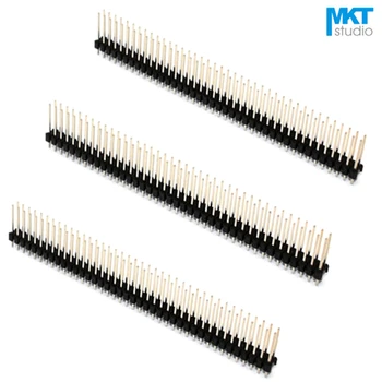 100Pcs Gold-Plated 2.54mm Pitch 2x40P Double Row PTH Male Pin Header Strip For Arduino 13mm 15mm 17mm
100Pcs Gold-Plated 2.54mm Pitch 2x40P Double Row PTH Male Pin Header Strip For Arduino 13mm 15mm 17mm