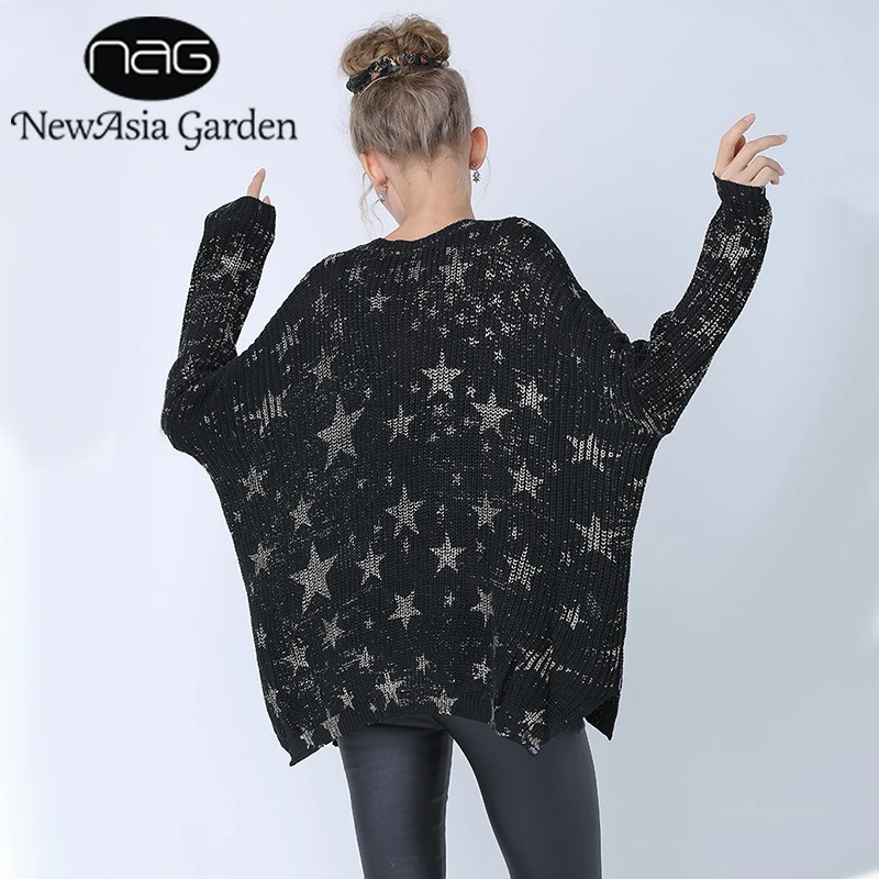 NewAsia Autumn Knitted Sweater Women Pullover Jumper Top Long Sleeve Oversized Sweater Winter Clothes Women Star Metallic Print
NewAsia Autumn Knitted Sweater Women Pullover Jumper Top Long Sleeve Oversized Sweater Winter Clothes Women Star Metallic Print