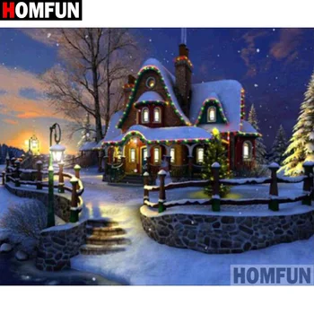 HOMFUN Full Square/Round Drill 5D DIY Diamond Painting "House snow scene" Embroidery Cross Stitch 5D Home Decor Gift A17468 
HOMFUN Full Square/Round Drill 5D DIY Diamond Painting "House snow scene" Embroidery Cross Stitch 5D Home Decor Gift A17468