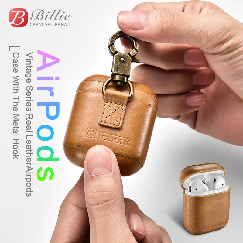 For Apple AirPods Fashion Genuine Leather Headset Case Protective Bag Take-in Bag Anti-Fall And Anti-with Hooks
For Apple AirPods Fashion Genuine Leather Headset Case Protective Bag Take-in Bag Anti-Fall And Anti-with Hooks