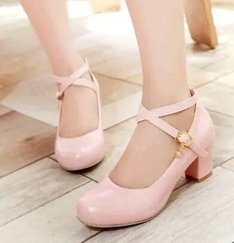 2015 new contracted small yards 31 32 thick round head cross belt plus yards 42 43 women's shoes Mid heel pumps
2015 new contracted small yards 31 32 thick round head cross belt plus yards 42 43 women's shoes Mid heel pumps