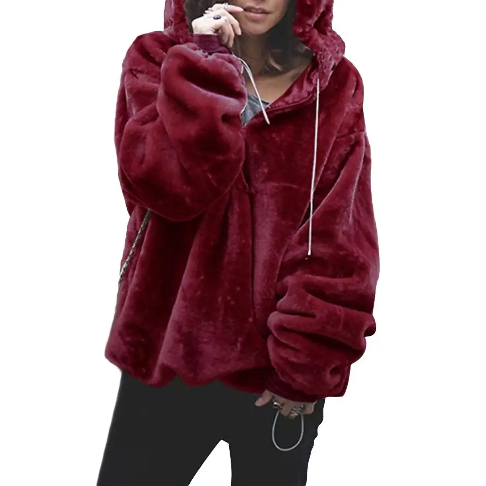 Fashion Winter Fashion Solid Color Hoodie Long Sleeve Women Loose Thicken Hooded Top
Fashion Winter Fashion Solid Color Hoodie Long Sleeve Women Loose Thicken Hooded Top